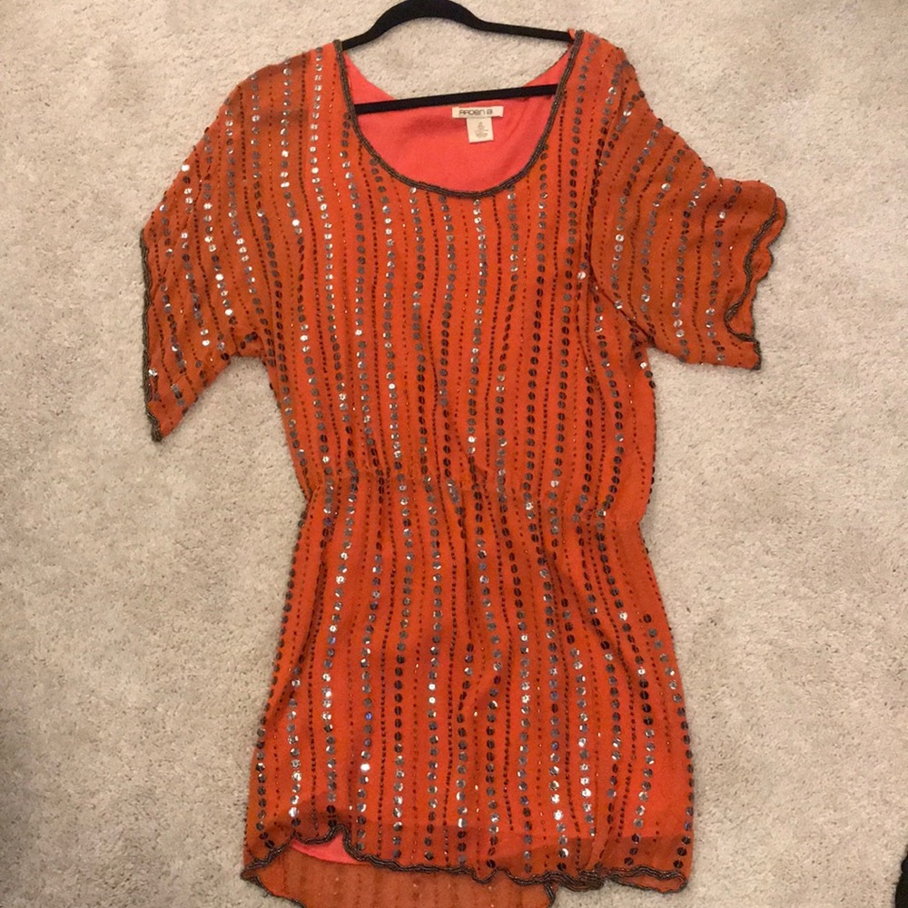 Beaded dress- orange